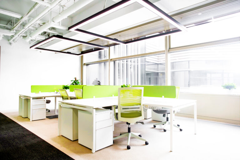 Office interior building illustration